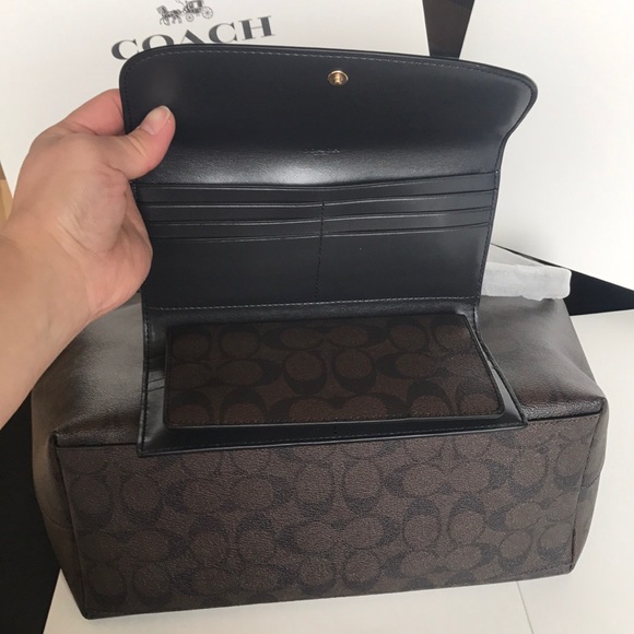 💕🎀coach Tote Set 💕shoulder bag brown/black - Picture 5 of 8